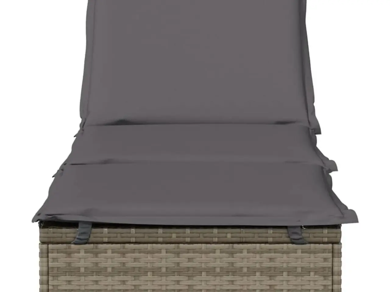 Billede 5 - Liggestol 1 stk. med hynde 201x55x62 cm polyrattan grå