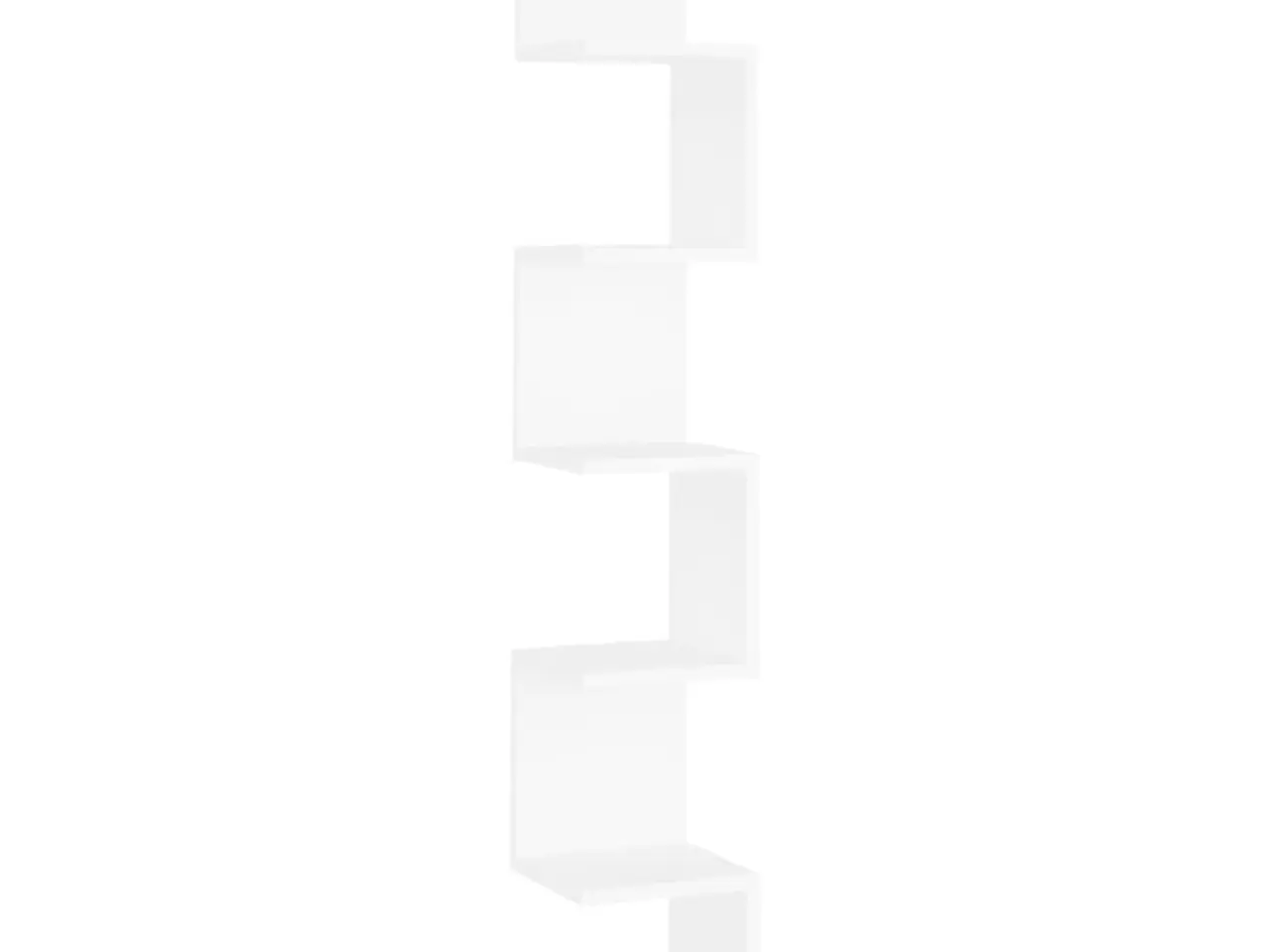 Billede 2 - Væghængt hjørnehylde 20x20x127,5 konstrueret træ hvid