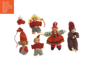 Små stofdukker i juletema (str. 5-20 cm)