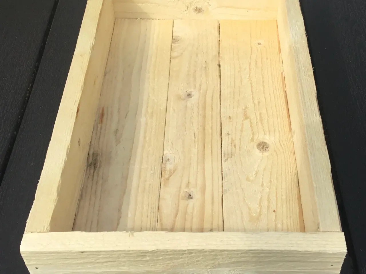 Billede 4 - Træ kasse / bakke genbrugstræ fyr 40,1 x 24,9