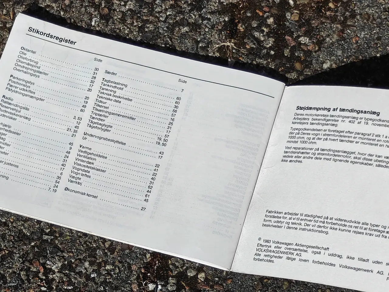Billede 2 - VW Polo Instruktionsbog. Dansk