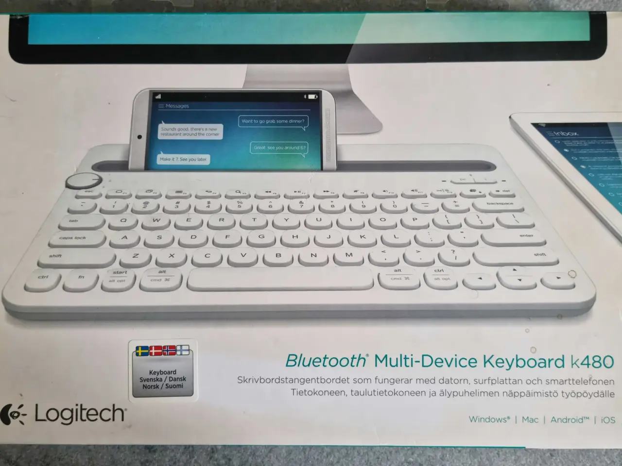 Billede 1 - Logitech multi Device tastatur K480 nordic