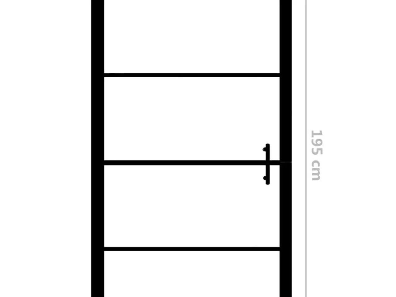 Billede 6 - Brusedør 91 x 195 cm - hærdet glas, sort profil
