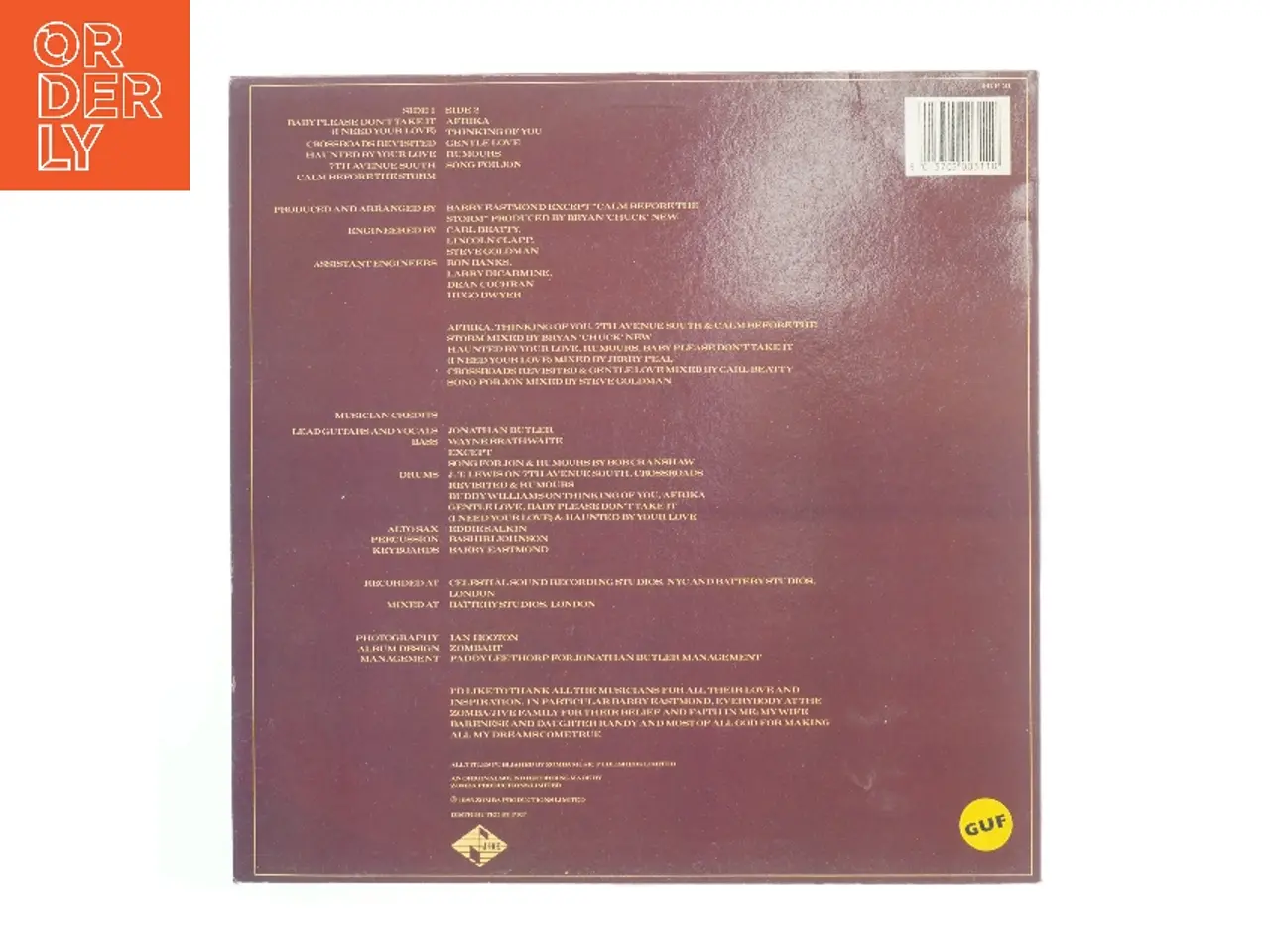 Billede 2 - Jonathan Butler LP (str. Ø. 30 cm)
