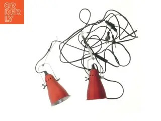 Røde clipslamper fra IKEA (str. 19 cm)