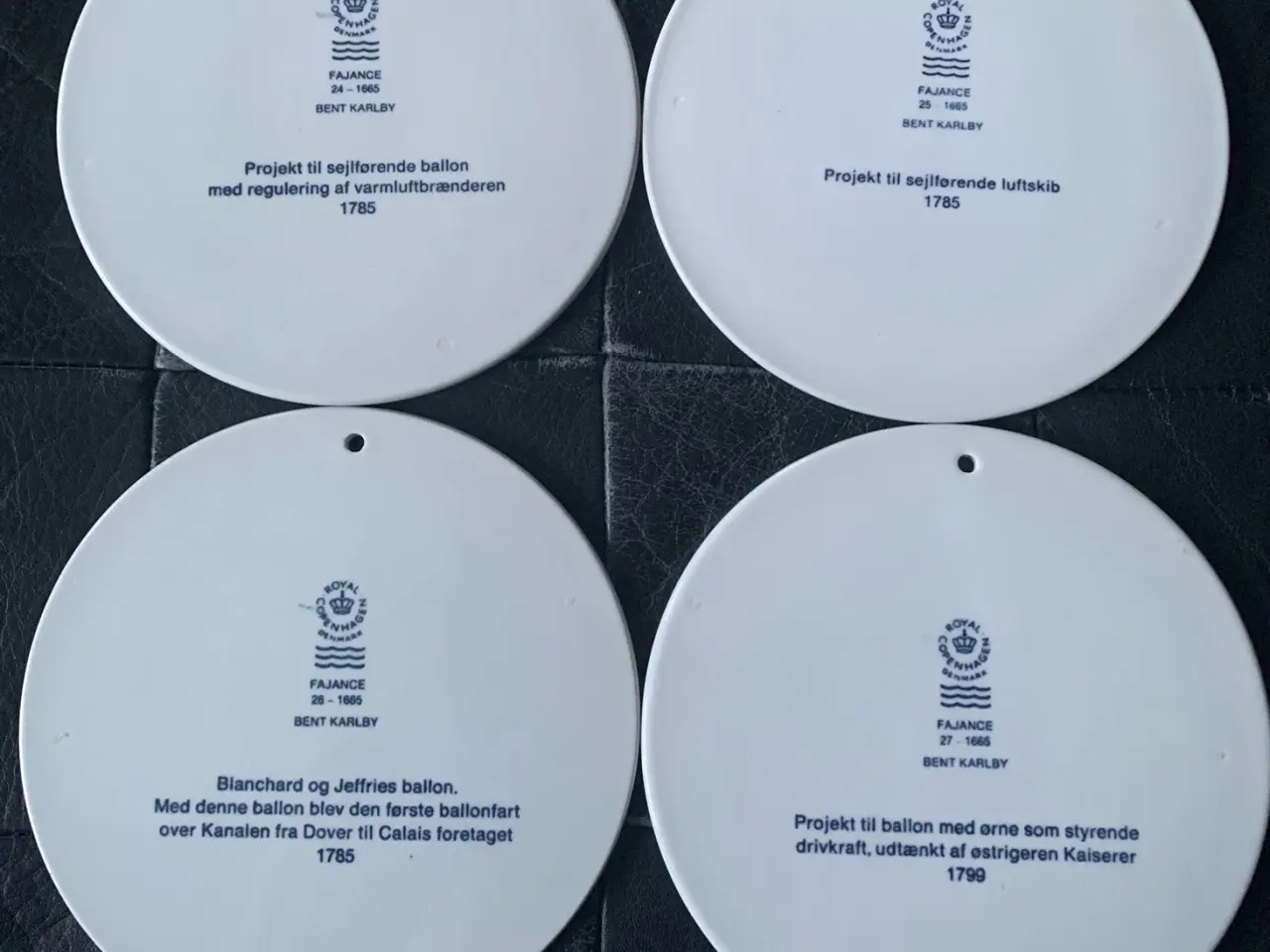 Billede 3 - Platter med luftskibe motiv, Royal Copenhagen
