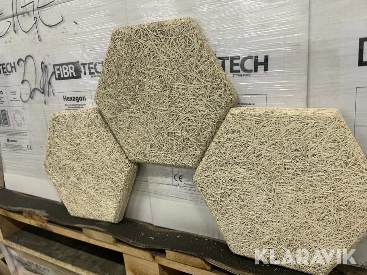 Billede 4 - Træbeton Hexagon Natural 1 palle, 576 styk