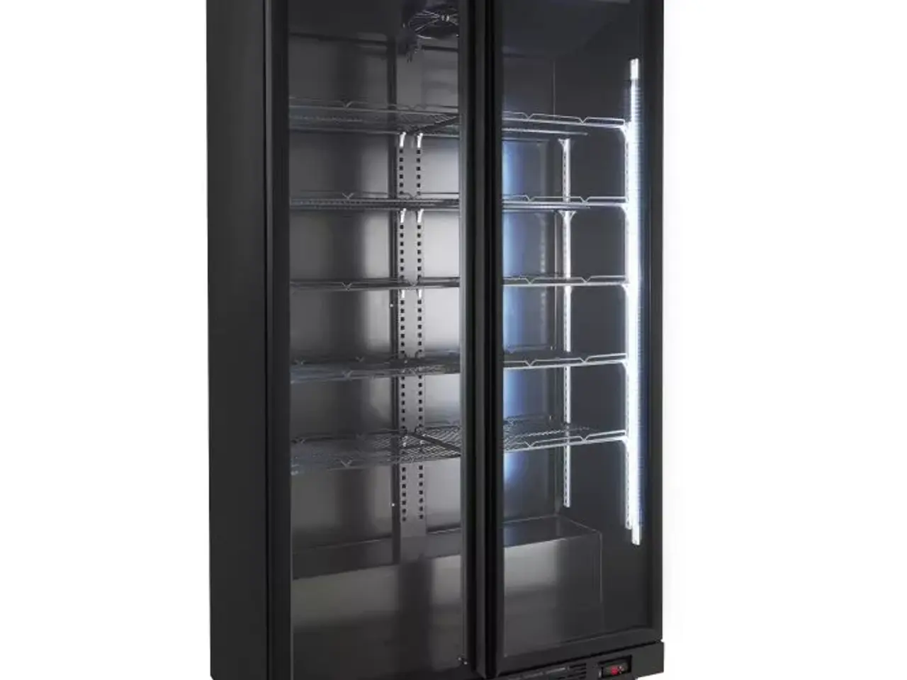 Billede 3 - Flaskekøleskab med 2 glasdøre – Sort – 850 Liter