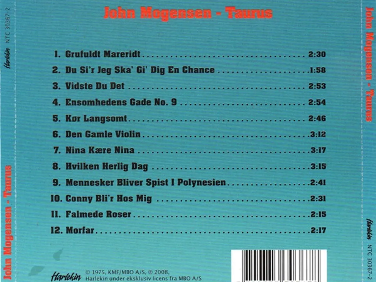Billede 2 - John Mogensen – Taurus – CD