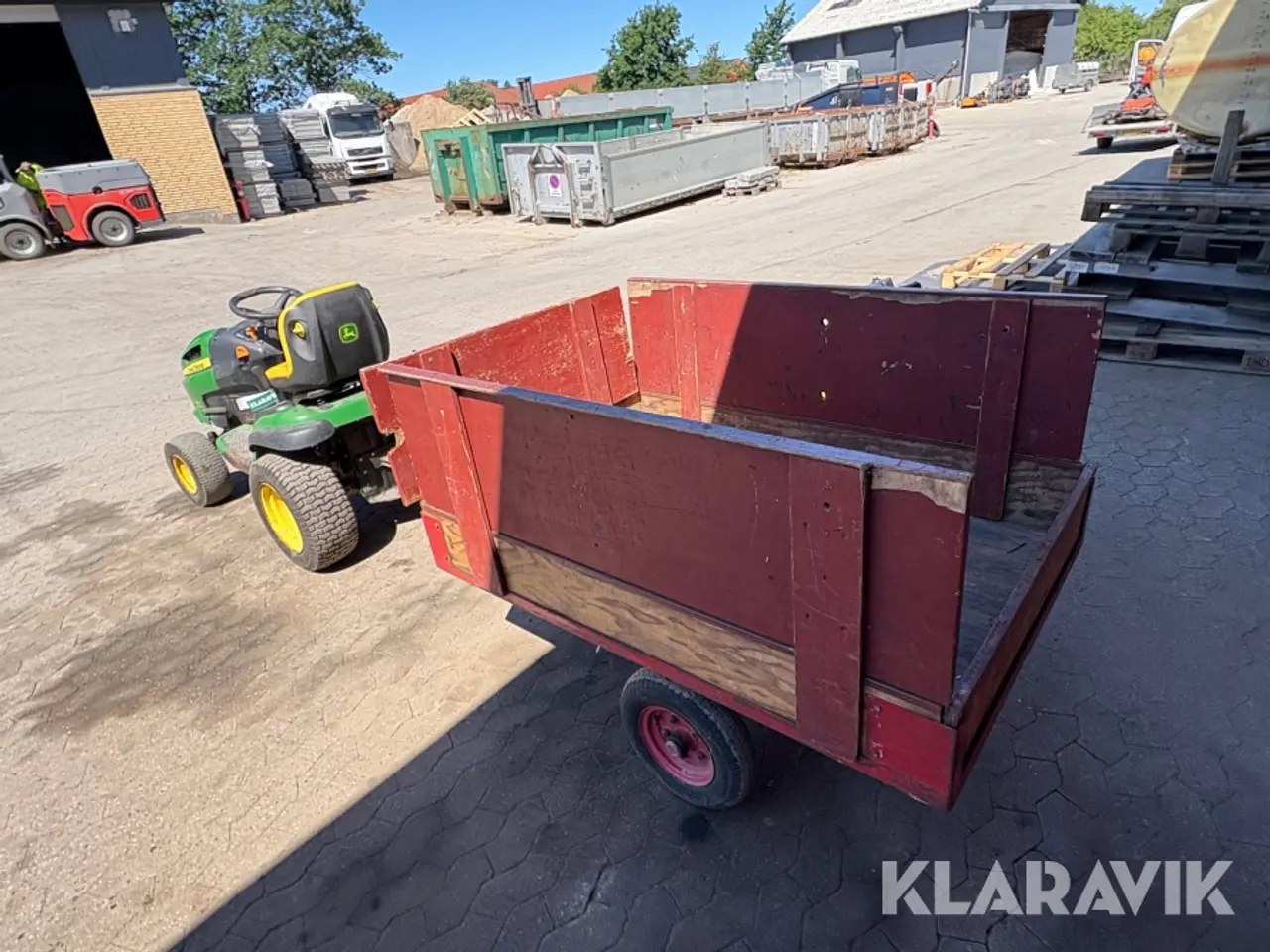 Billede 4 - Havetraktor John Deere X140 med vogn