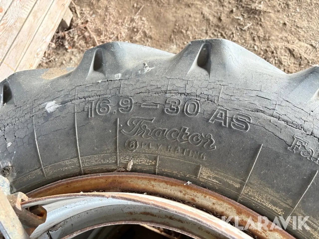 Billede 9 - Traktorhjul Continental Tractor 16.9-30 6PR med fælg 2 styk