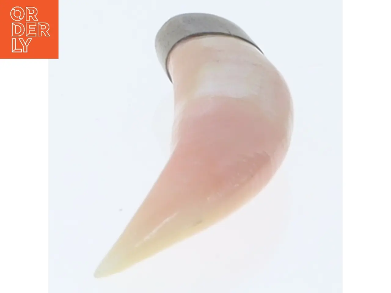 Billede 2 - Tandformet vedhæng med metalhætte (str. 5 cm)