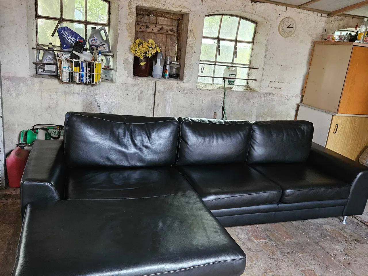 Billede 3 - Lædersofa m/chaiselong 