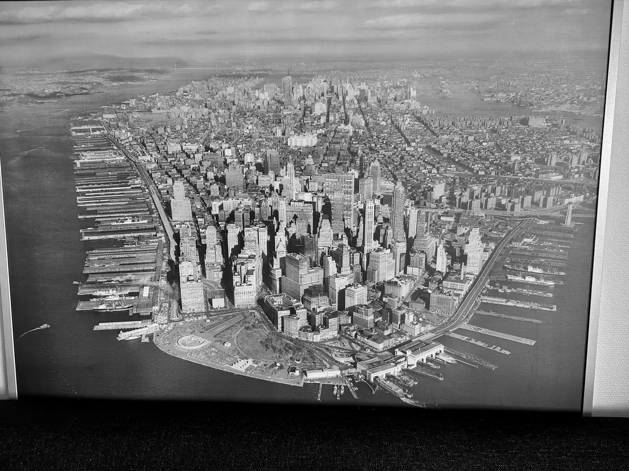 Billede 1 - NEW YORK stort billede med ramme sort/hvid