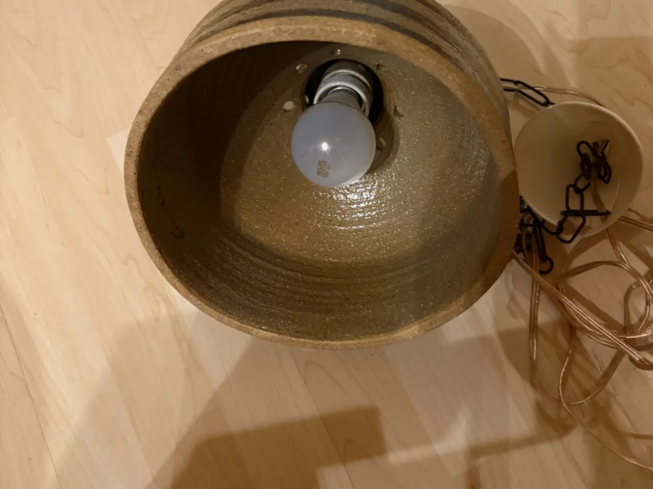 Billede 3 - Pendel/lampe i stentøj