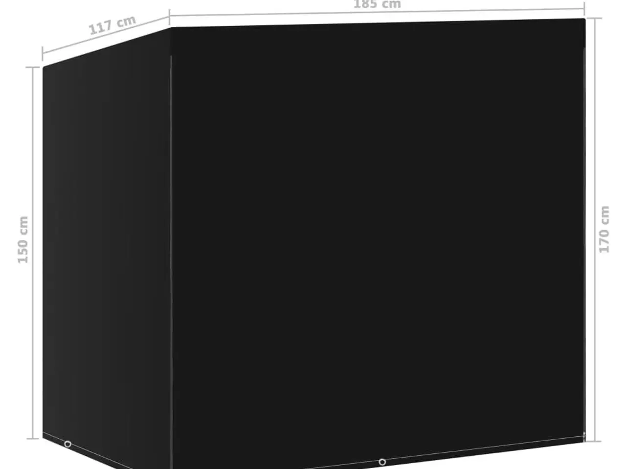 Billede 9 - Overtræk til hængesofa 185 x 117 x 170/150 cm - sort