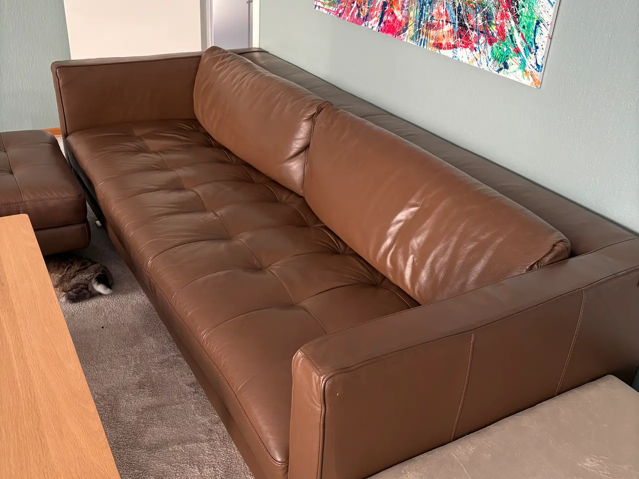 Billede 2 - Kelvin Giormani læder sofa med puff