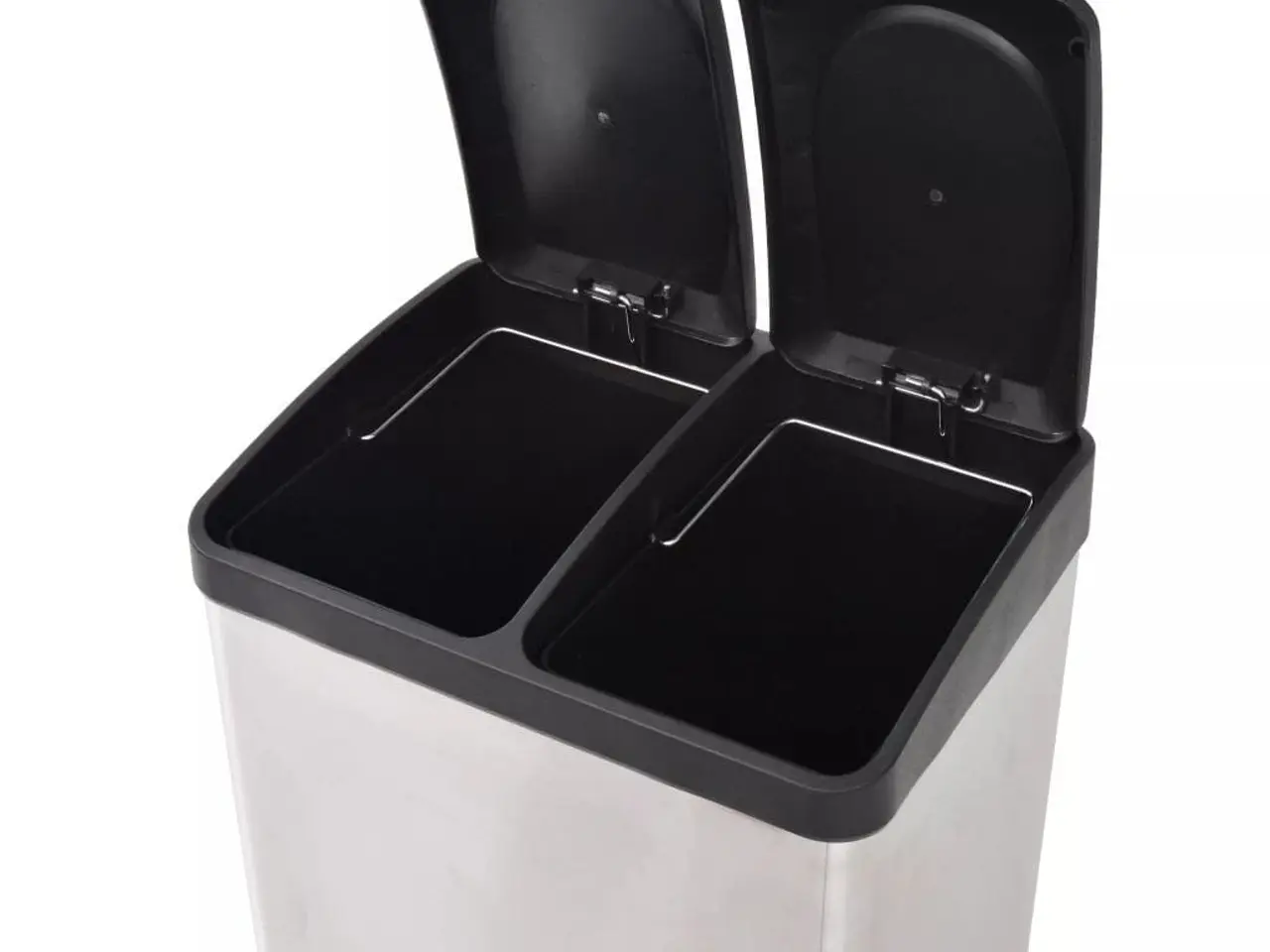 Billede 5 - Affaldsspand til genbrug med pedal - rustfrit stål 36 l (2 x 18 l)