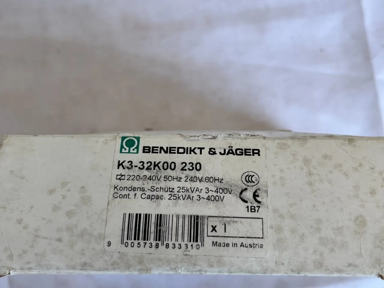 Billede 4 - Benedikt & Jäger K3-32K00 230 Capacitor kontaktor