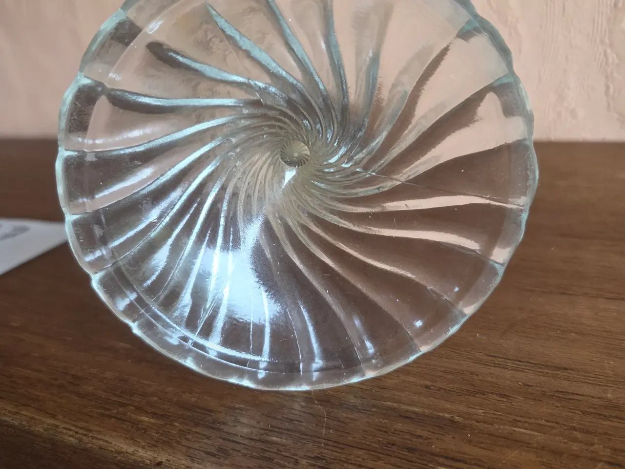 Billede 5 - Glasvase med snoet mønster, H: 23 cm