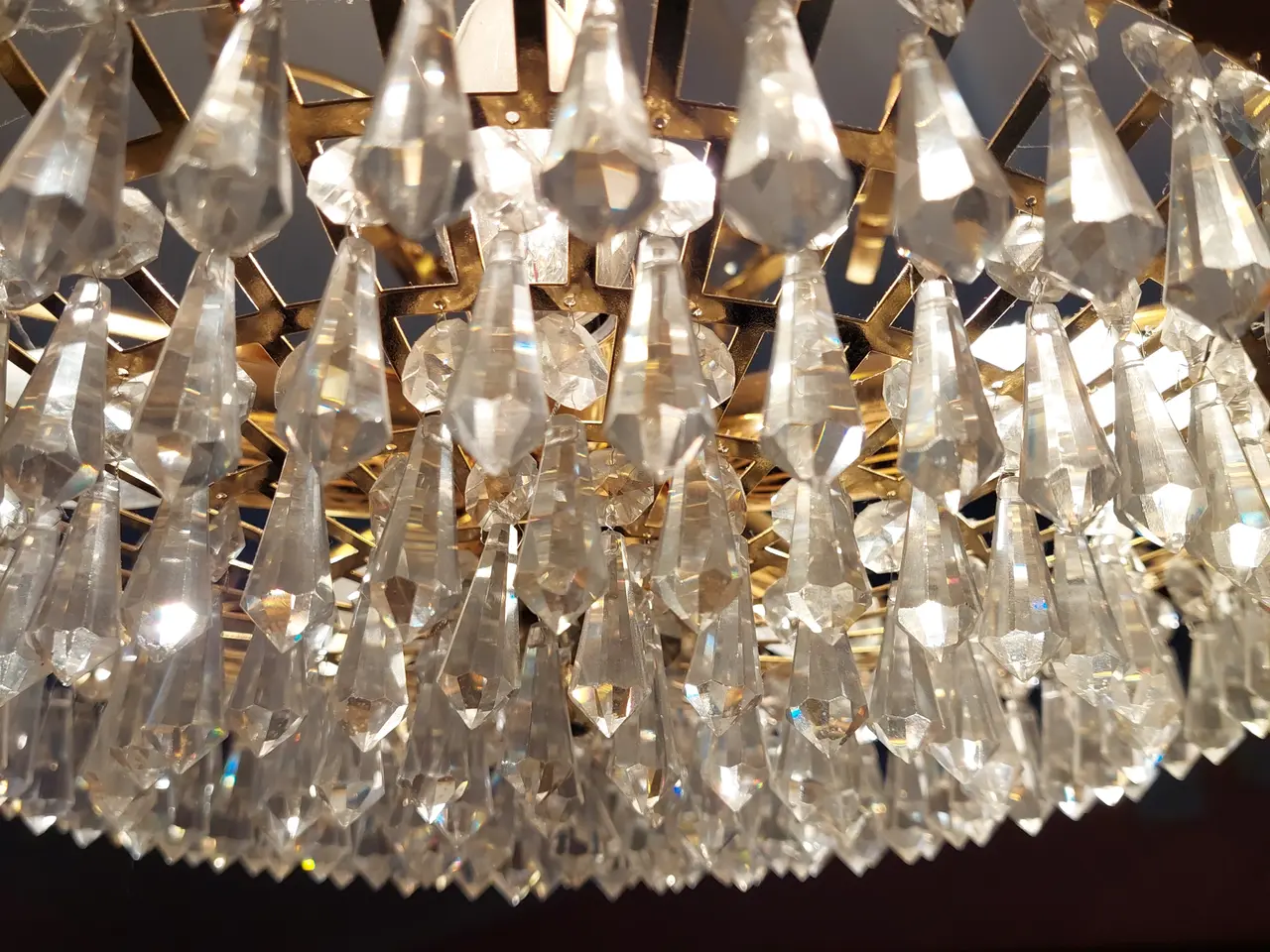 Billede 10 - Loftlampen, lysekrone med glas Prismer