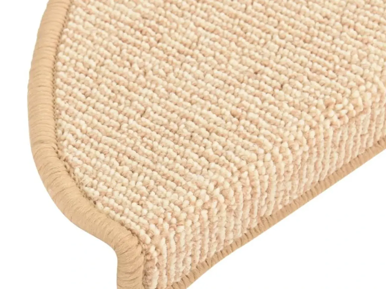 Billede 7 - Trappemåtter 15 stk. 56x17x3 cm cremefarvede halvrund