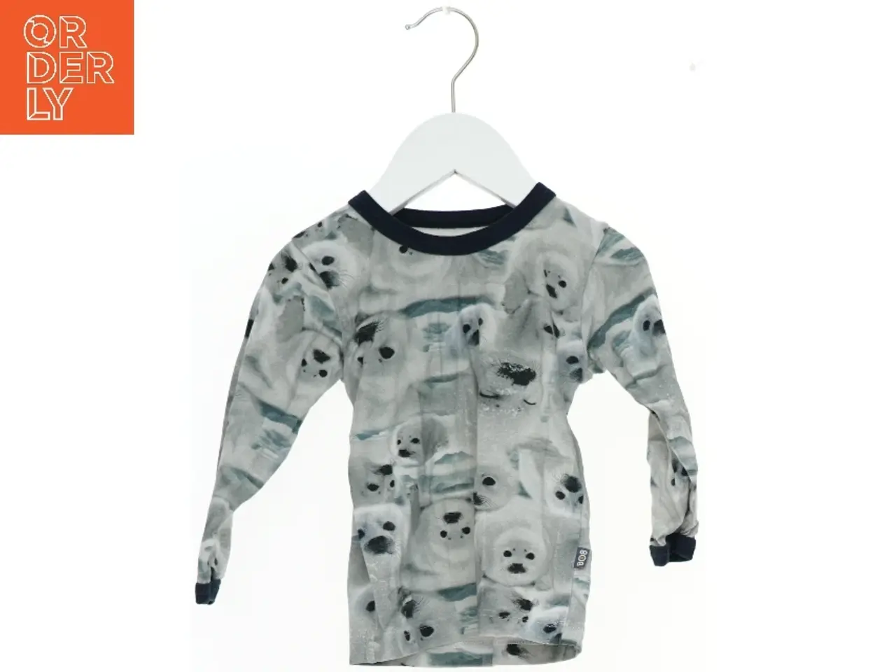 Billede 1 - Langærmet bluse med sælprint fra 808 (str. 80)