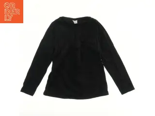 Langærmet sort bluse med detaljeret halsudskæring fra Zara (str. 122)