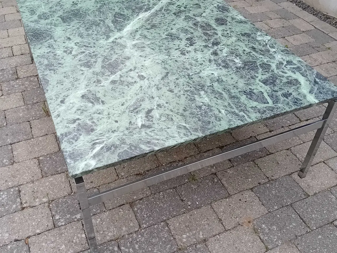 Billede 4 - Marmor sofabord på stålstel
