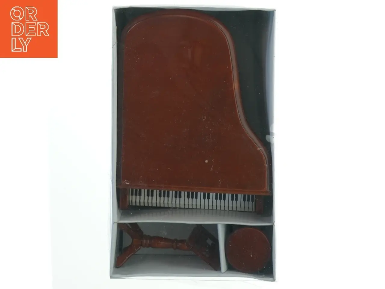 Billede 1 - Miniature klaver med skammel (str. 19x11 cm)