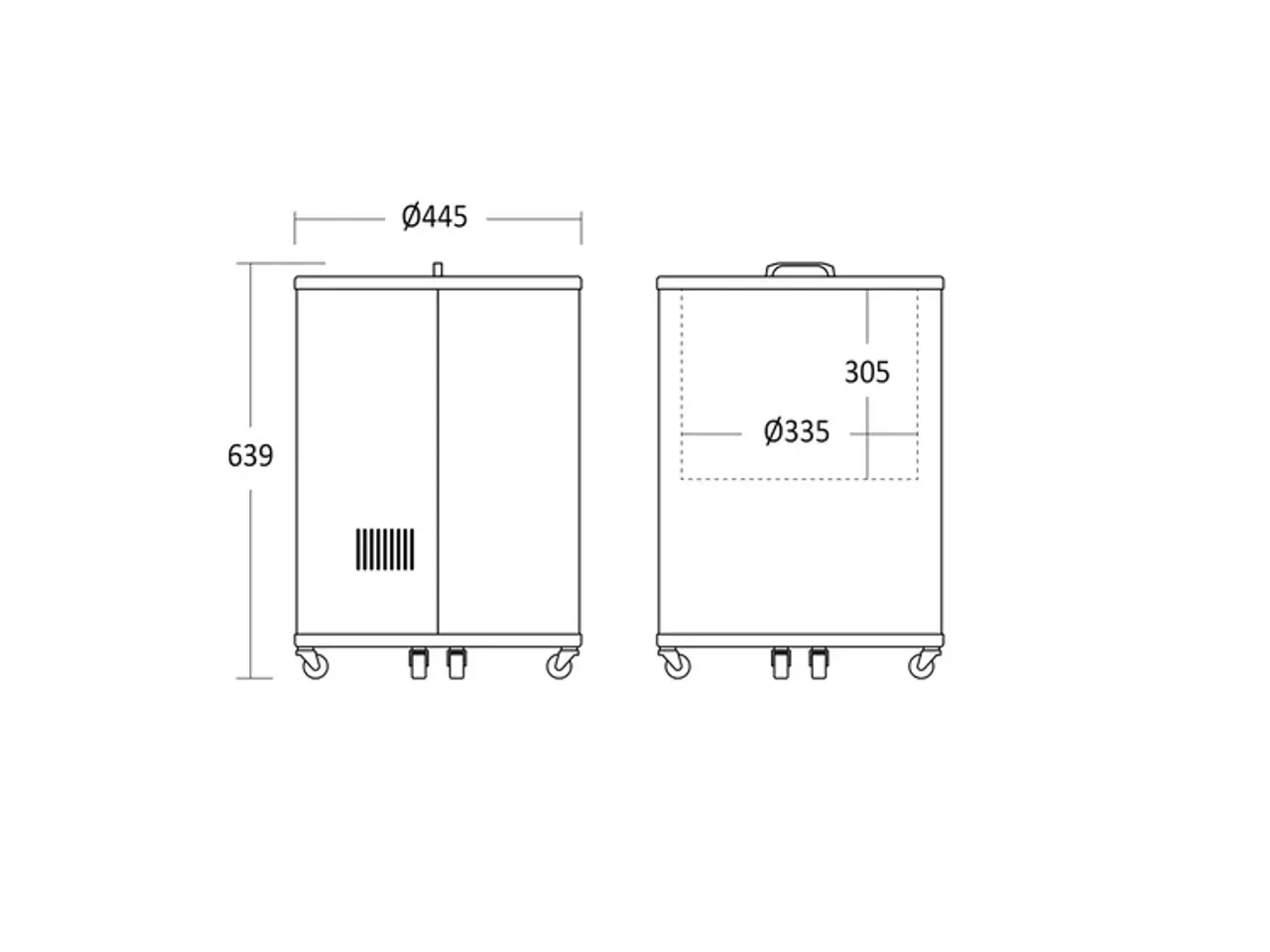 Billede 3 - Tøndekøler 30 Liter - CC30BC – B445x D445x H639 mm