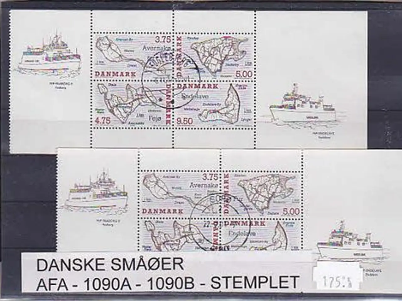 Billede 1 - Danske Småøer AFA 1090A -1090B Stemplet