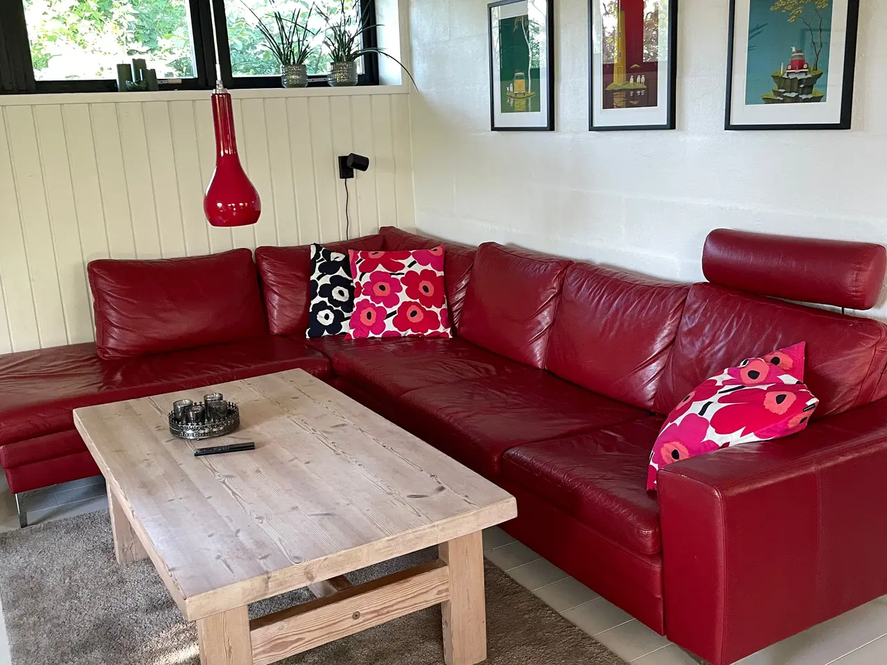Billede 1 - Lædersofa m. chaiselong 