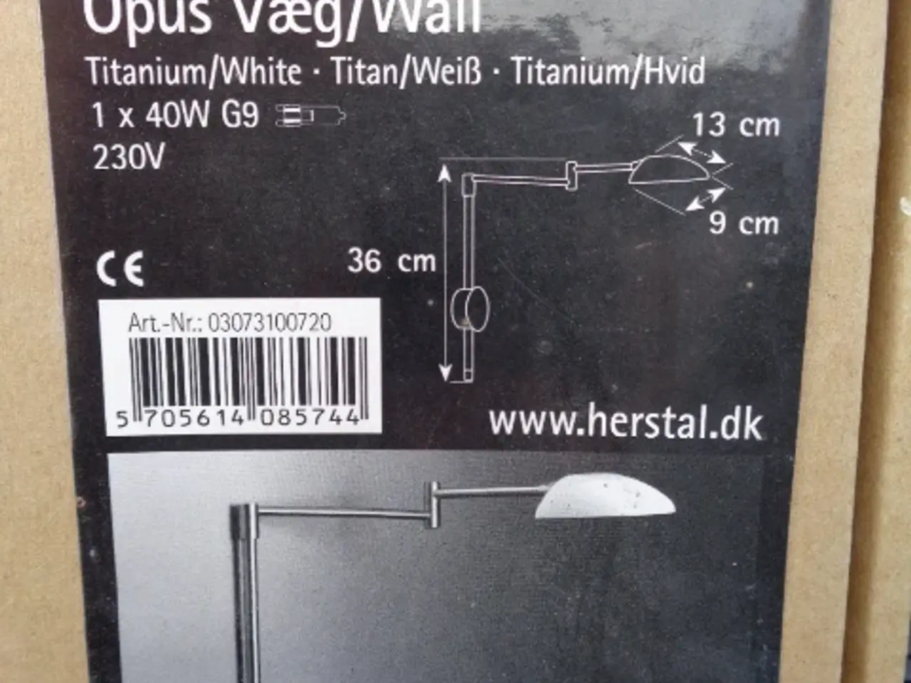 Billede 3 - Herstal væglampe