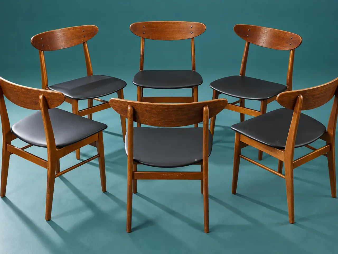Billede 1 - Flot sæt: 6 originale Farstrup Model 210 teak-spi