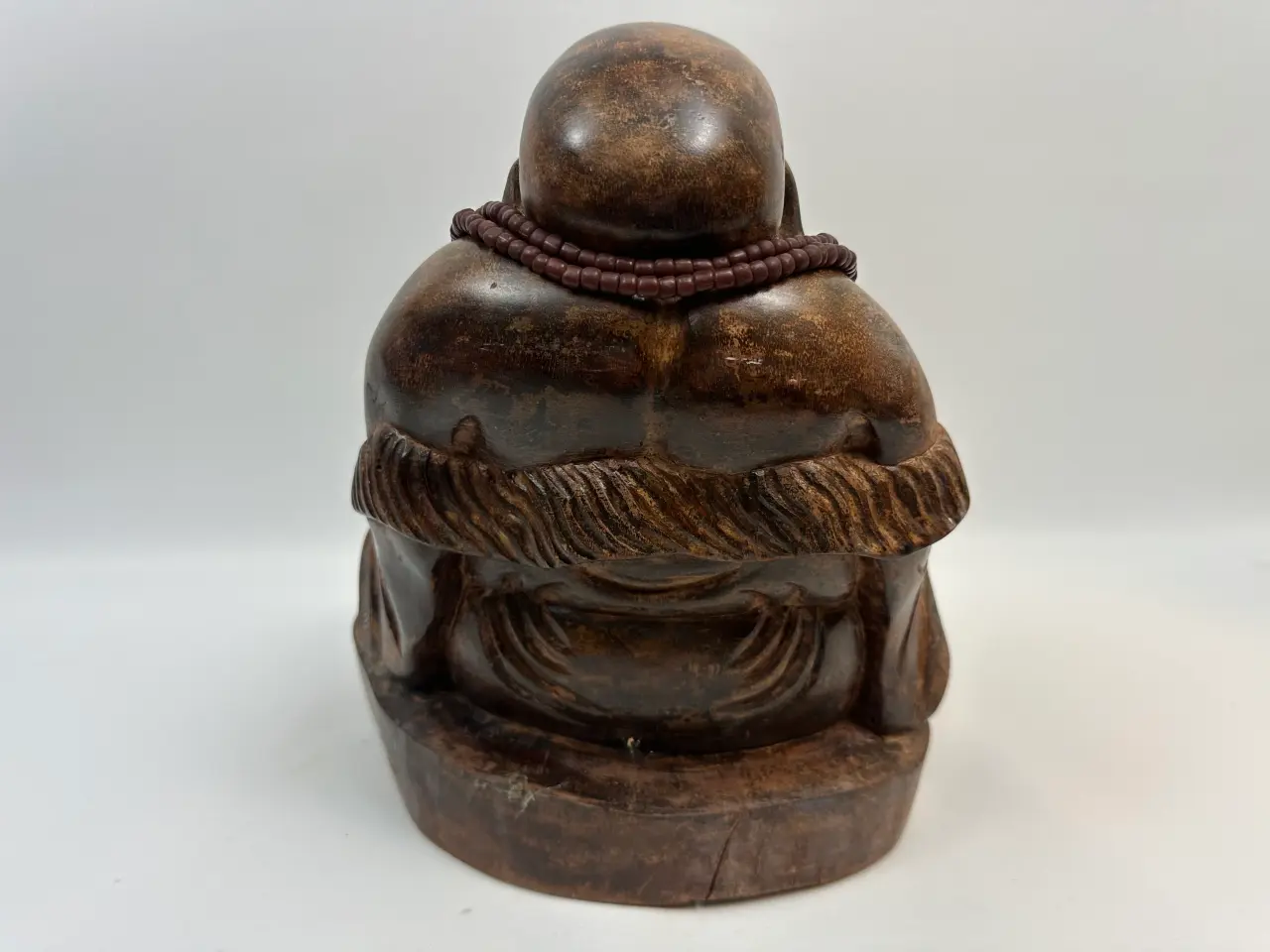 Billede 7 - Stor asiatisk Budda træfigur / træskulptur