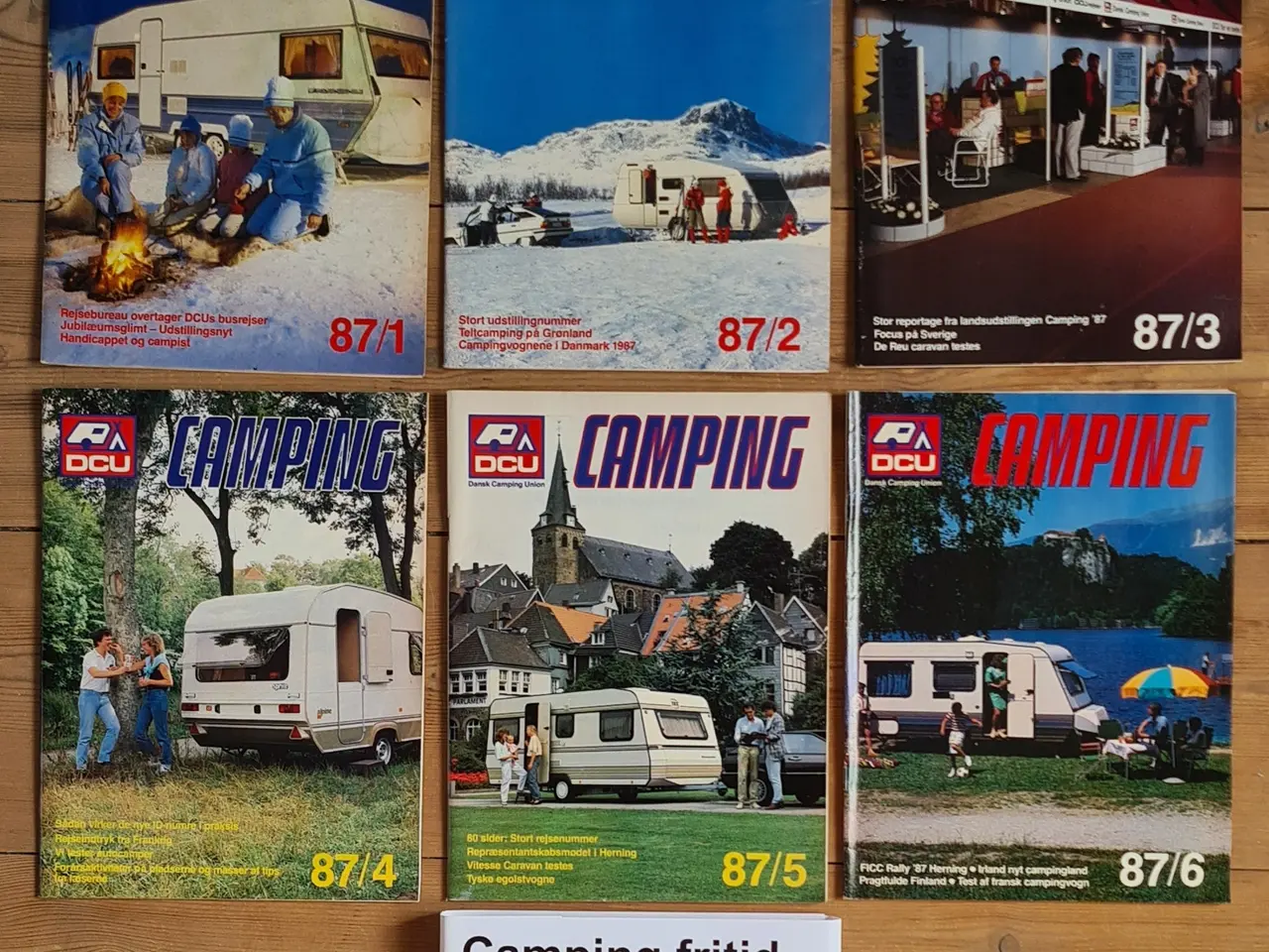 Billede 1 - DCU Camping Fritid 1987 sæt med 12 blade