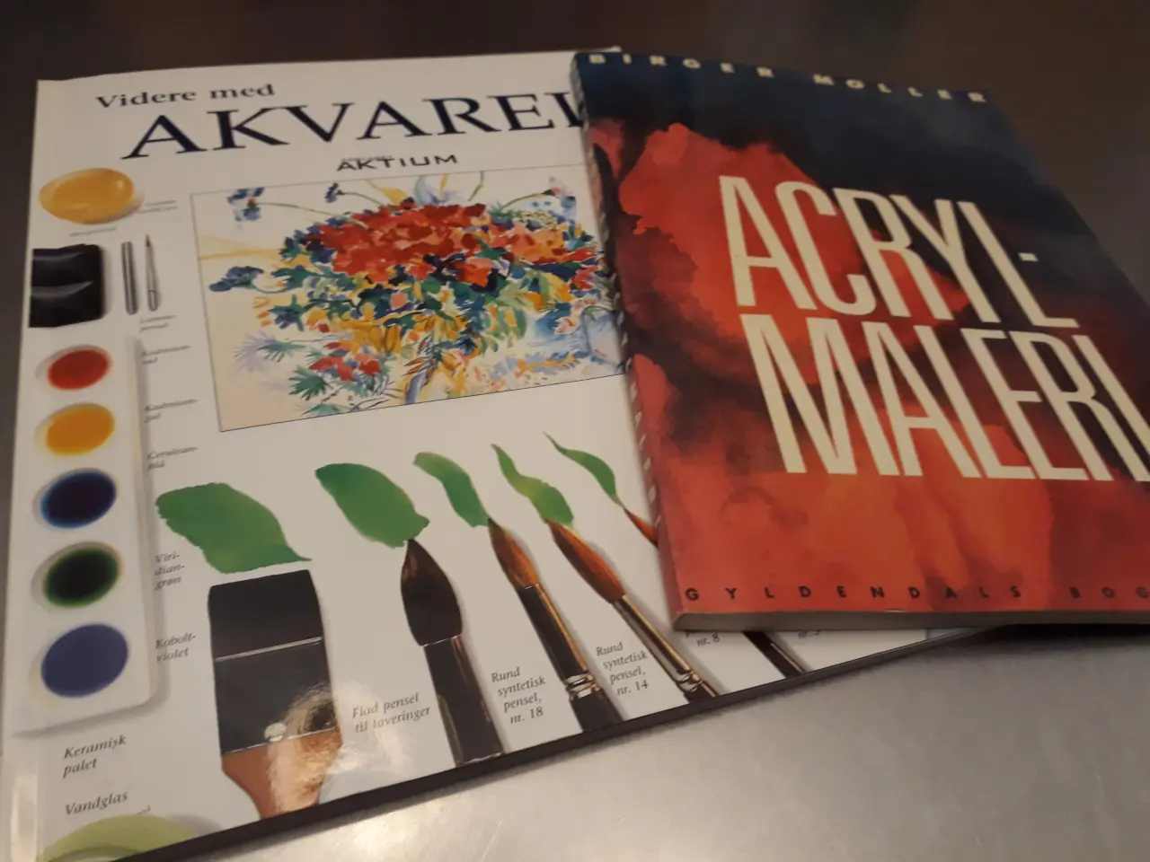 Billede 1 - 2 Kunstbøger om Acryl- og Akvarelmaleri