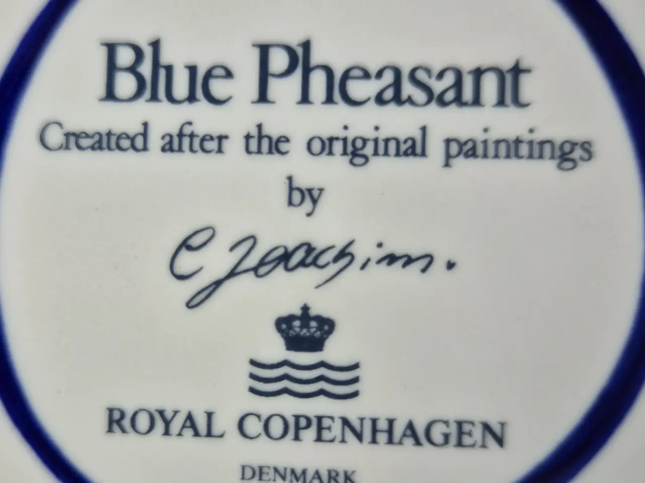 Billede 3 - Royal Copenhagen Blå Fasan, middagstallerken / fad