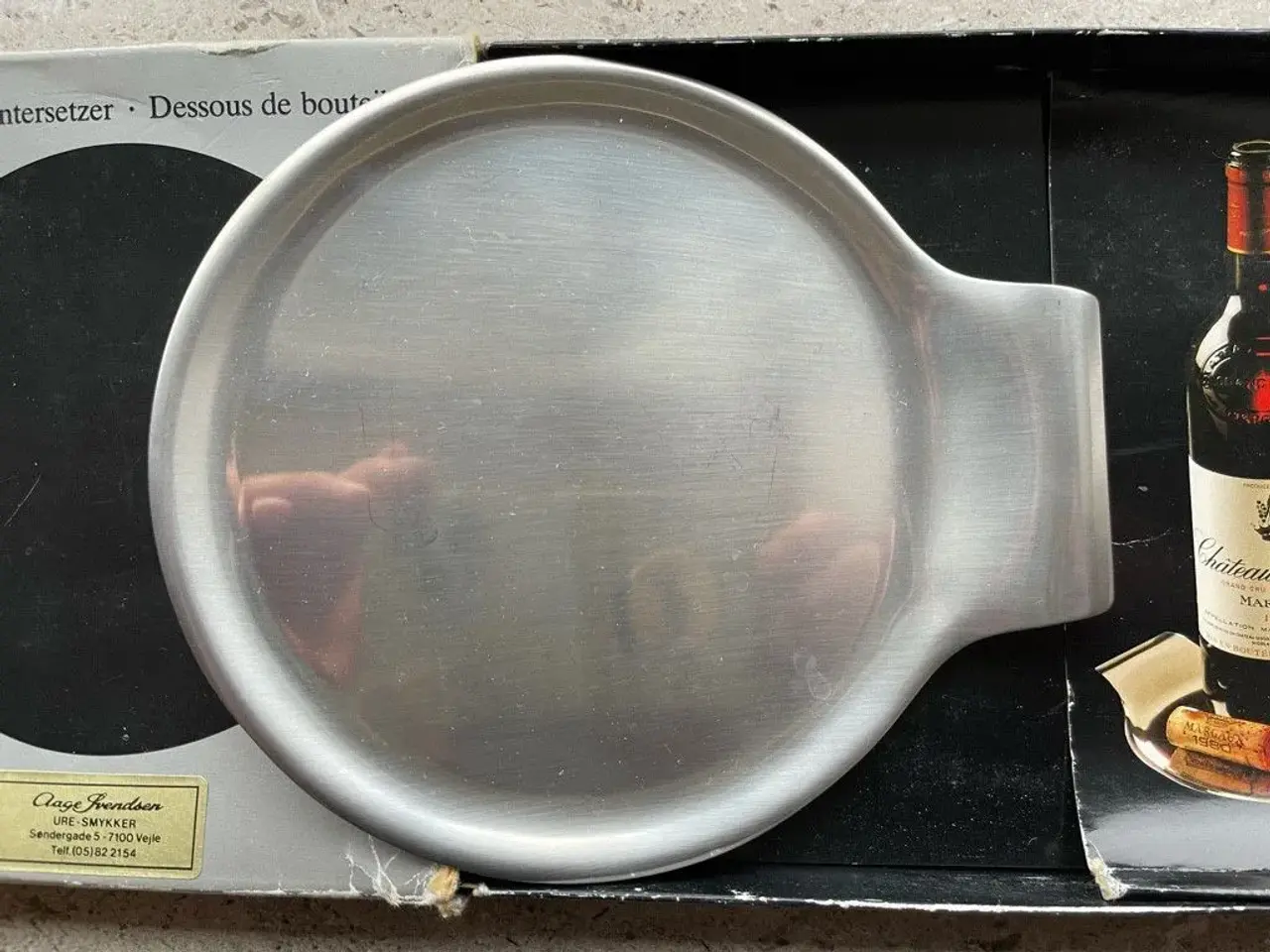 Billede 7 - Georg Jensen bordskåner i stål til vinflaske
