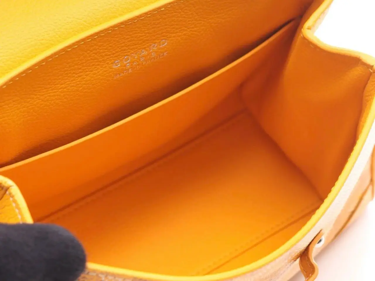 Billede 3 - Goyard Saïgon Mini – Smuk gul skuldertaske med træ