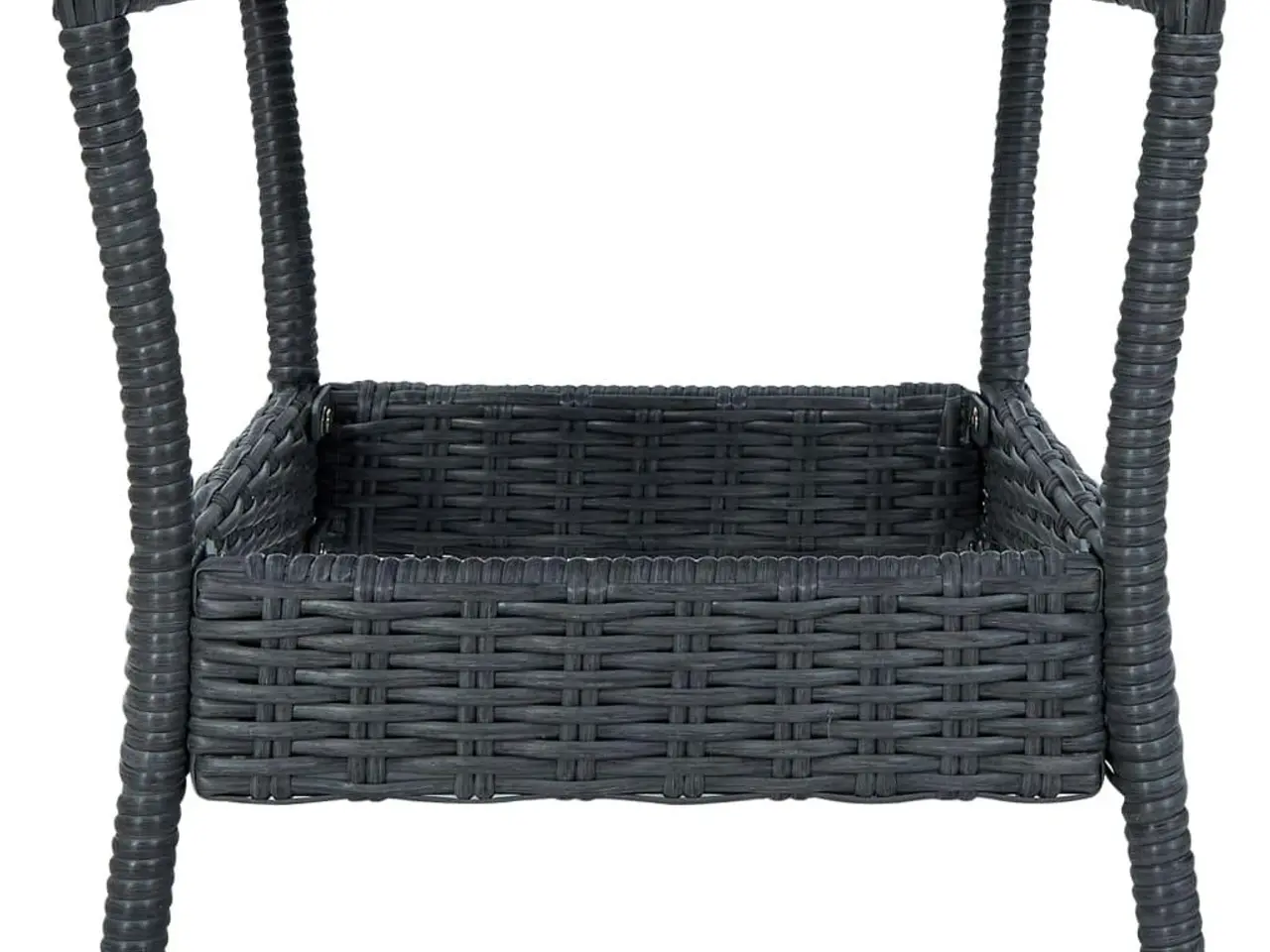 Billede 3 - Havebord 45x45x46,5 cm polyrattan mørkegrå