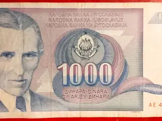 JUGOSLAVIEN YUGOSLAVIA 1000 DINARA 1991 Tesla