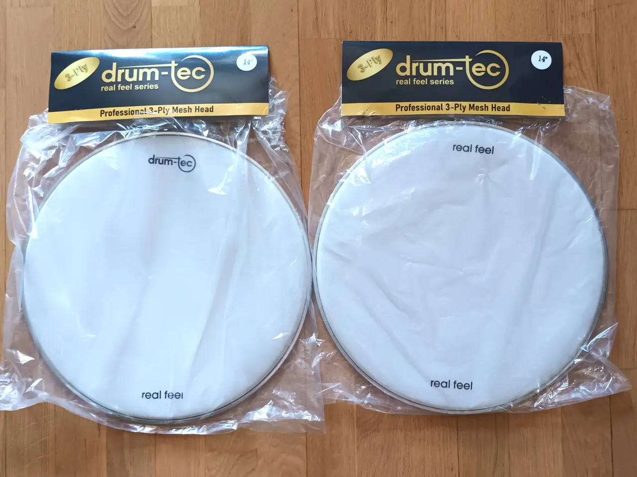 Billede 1 - 2 stk drum-tec real feel Mesh Head 14" 3 lags 