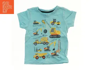 Børne T-Shirt med byggeplads grafik (str. 98)