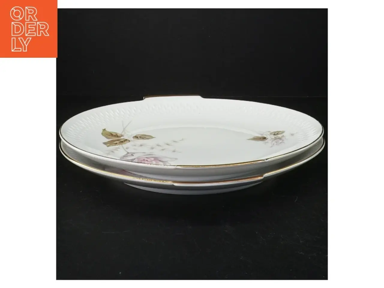 Billede 1 - Porcelæns fade x 2 med rosendekoration fra Edelstein (str. 30 cm)