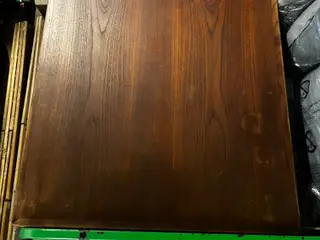 Udtræksbord teak m stole