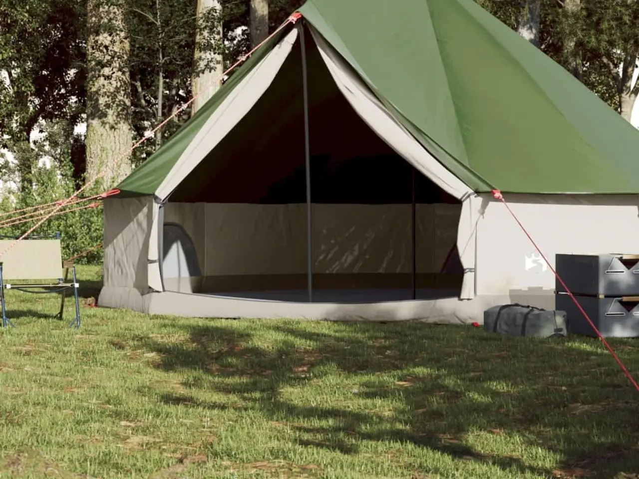 Billede 3 - 8-personers campingtelt vandafvisende grøn