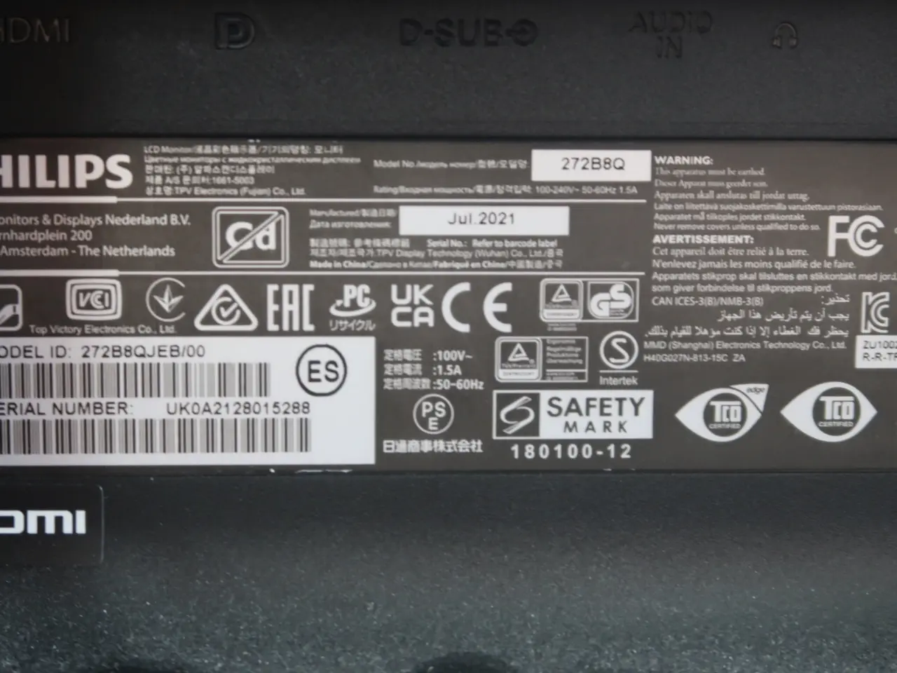 Billede 4 - 2 stk. Computerskærme PHILIPS Brilliance 272B8Q