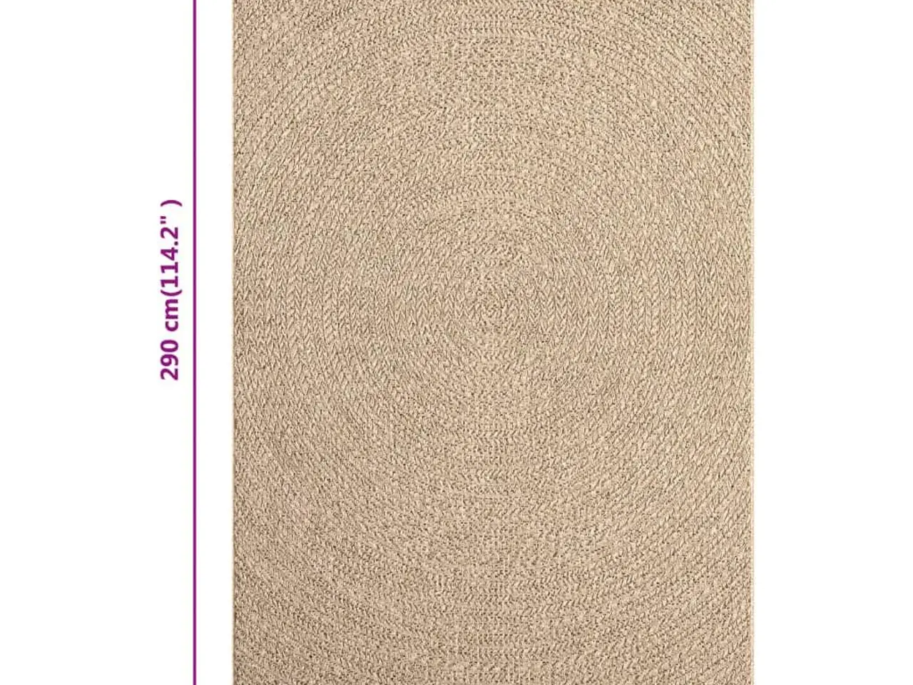 Billede 8 - Gulvtæppe ZIZUR 200x290 cm jute-look indendørs og udendørs